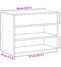 Schuhbank Artisan-Eiche 60x30x45 cm Holzwerkstoff