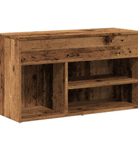 Schuhbank Altholz-Optik 80x30x45 cm Holzwerkstoff