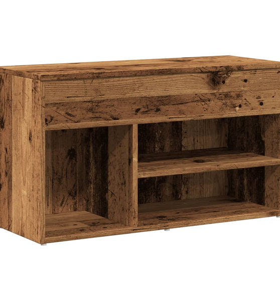 Schuhbank Altholz-Optik 80x30x45 cm Holzwerkstoff