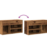 Schuhbank Altholz-Optik 80x30x45 cm Holzwerkstoff