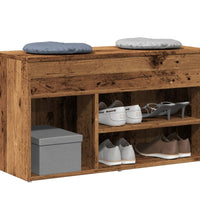 Schuhbank Altholz-Optik 80x30x45 cm Holzwerkstoff