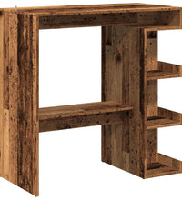 Bartisch mit Regal Altholz-Optik 100x48x101,5 cm