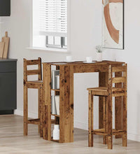 Bartisch mit Regal Altholz-Optik 102x50x103,5 cm Holzwerkstoff