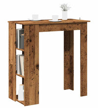 Bartisch mit Regal Altholz-Optik 102x50x103,5 cm Holzwerkstoff