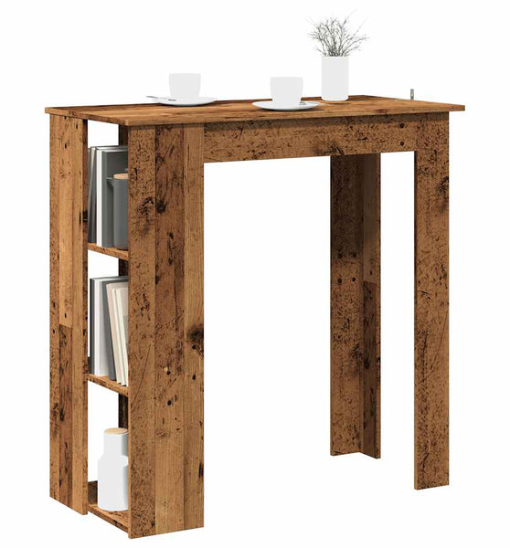 Bartisch mit Regal Altholz-Optik 102x50x103,5 cm Holzwerkstoff