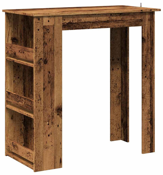 Bartisch mit Regal Altholz-Optik 102x50x103,5 cm