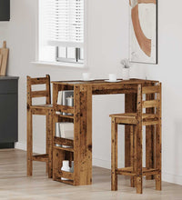 Bartisch mit Regal Altholz-Optik 102x50x103,5 cm