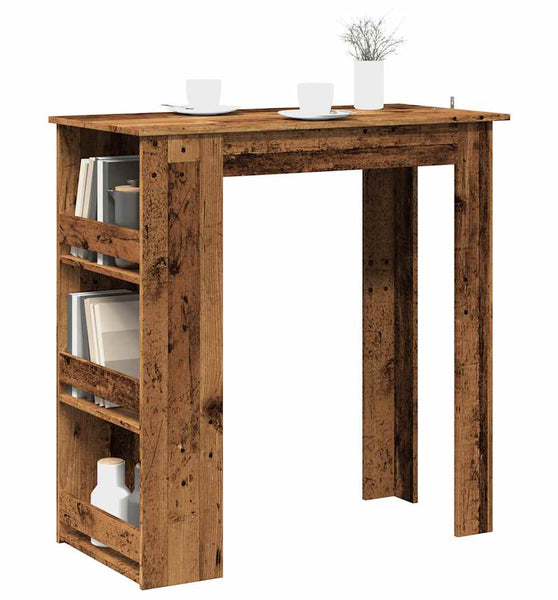 Bartisch mit Regal Altholz-Optik 102x50x103,5 cm