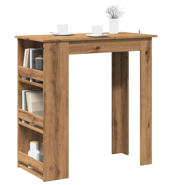 Bartisch mit Regal Artisan-Eiche 102x50x103,5 cm
