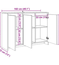 Sideboard Altholz-Optik 102x33x75 cm Holzwerkstoff