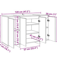 Sideboard Altholz-Optik 120x41x75 cm Holzwerkstoff