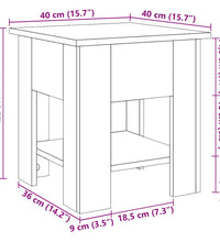 Couchtisch Altholz-Optik 40x40x42 cm Holzwerkstoff