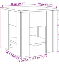 Couchtisch Artisan-Eiche 40x40x42 cm Holzwerkstoff