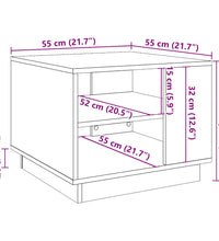 Couchtisch Artisan-Eiche 55x55x42 cm Holzwerkstoff
