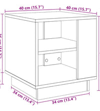 Couchtisch Altholz-Optik 40x40x43 cm Holzwerkstoff