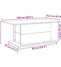 Couchtisch Artisan-Eiche 102x55,5x40 cm Holzwerkstoff