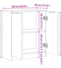 Sideboard Altholz-Optik 60x30x70 cm Holzwerkstoff