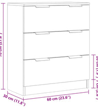 Sideboard Artisan-Eiche 60x30x70 cm Holzwerkstoff