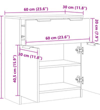 Sideboard Altholz-Optik 60x30x70 cm Holzwerkstoff