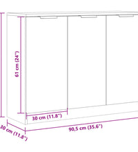Sideboard Altholz-Optik 90,5x30x70 cm Holzwerkstoff