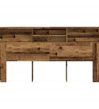 Bett-Kopfteil mit Ablagen Altholz-Optik 200x19x103,5 cm