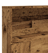 Bett-Kopfteil mit Ablagen Altholz-Optik 200x19x103,5 cm