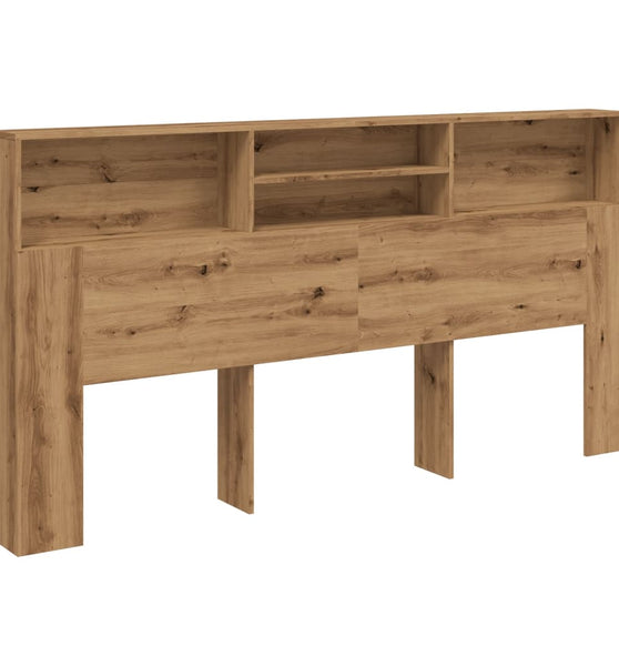 Bett-Kopfteil mit Ablagen Artisan-Eiche 200x19x103,5 cm