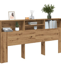 Bett-Kopfteil mit Ablagen Artisan-Eiche 200x19x103,5 cm
