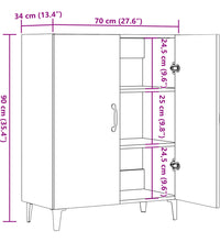 Sideboard Altholz-Optik 70x34x90 cm Holzwerkstoff