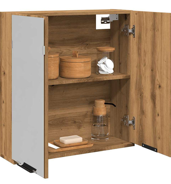 Bad-Spiegelschrank Artisan-Eiche 64x20x66,5 cm Holzwerkstoff