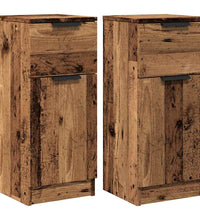 Sideboards 2 Stk. Altholz-Optik 30x30x70 cm Holzwerkstoff