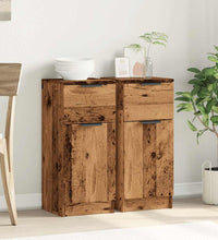 Sideboards 2 Stk. Altholz-Optik 30x30x70 cm Holzwerkstoff