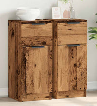 Sideboards 2 Stk. Altholz-Optik 30x30x70 cm Holzwerkstoff