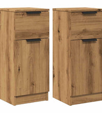 Sideboards 2 Stk. Artisan-Eiche 30x30x70 cm Holzwerkstoff