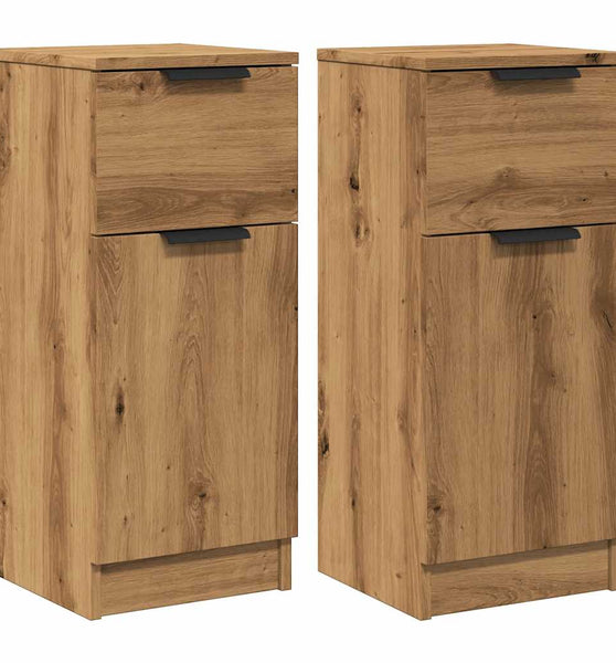 Sideboards 2 Stk. Artisan-Eiche 30x30x70 cm Holzwerkstoff