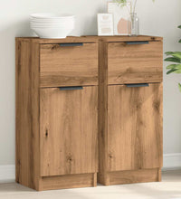 Sideboards 2 Stk. Artisan-Eiche 30x30x70 cm Holzwerkstoff