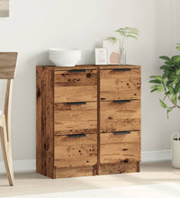 Sideboards 2 Stk. Altholz-Optik 30x30x70 cm Holzwerkstoff