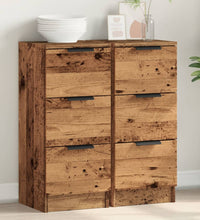 Sideboards 2 Stk. Altholz-Optik 30x30x70 cm Holzwerkstoff