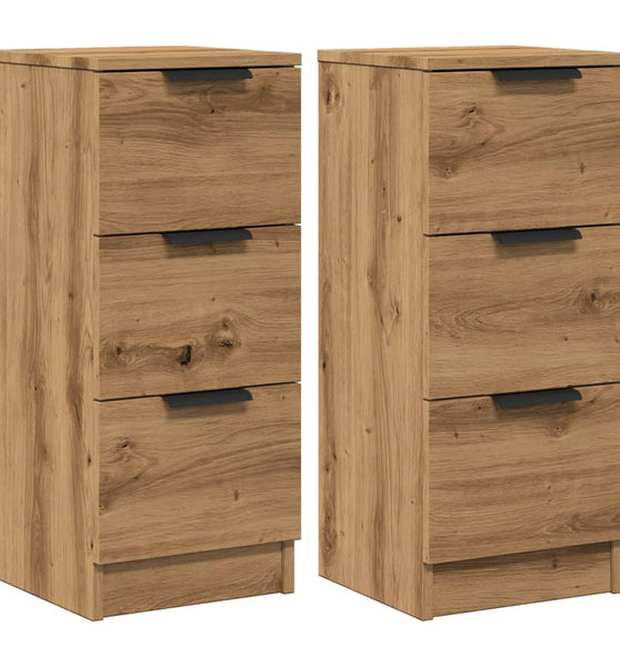 Sideboards 2 Stk. Artisan-Eiche 30x30x70 cm Holzwerkstoff