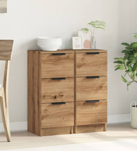 Sideboards 2 Stk. Artisan-Eiche 30x30x70 cm Holzwerkstoff