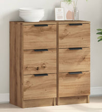 Sideboards 2 Stk. Artisan-Eiche 30x30x70 cm Holzwerkstoff