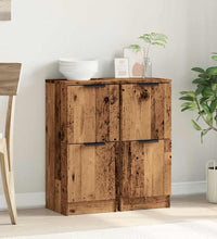 Sideboards 2 Stk. Altholz-Optik 30x30x70 cm Holzwerkstoff