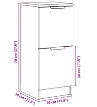 Sideboards 2 Stk. Altholz-Optik 30x30x70 cm Holzwerkstoff