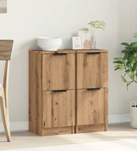 Sideboards 2 Stk. Artisan-Eiche 30x30x70 cm Holzwerkstoff