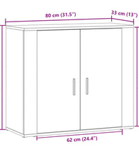 Sideboard Altholz-Optik 80x33x70 cm Holzwerkstoff