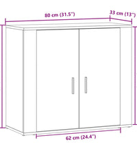 Sideboard Artisan-Eiche 80x33x70 cm Holzwerkstoff