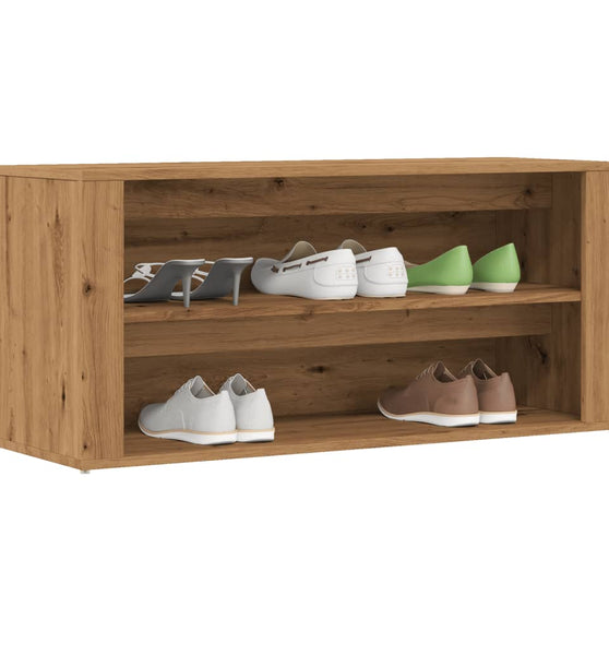 Schuhbank Artisan-Eiche 100x35x45 cm Holzwerkstoff