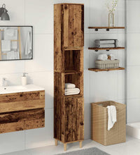 Badschrank Altholz-Optik 30x30x190 cm Holzwerkstoff