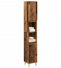 Badschrank Altholz-Optik 30x30x190 cm Holzwerkstoff