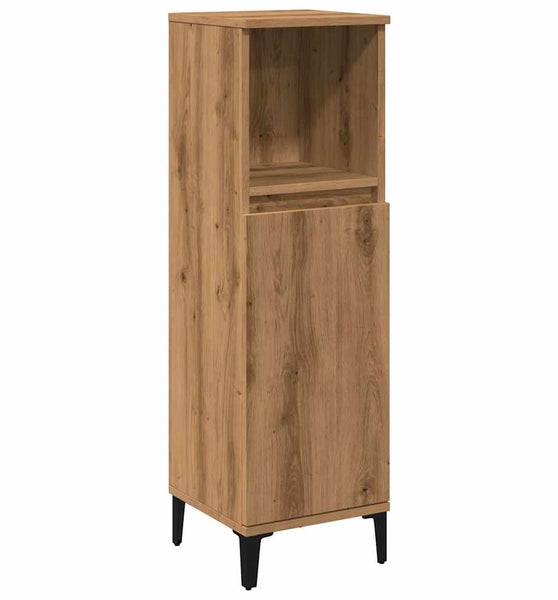 Badschrank Artisan-Eiche 30x30x100 cm Holzwerkstoff